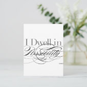 Ich wohne in Möglichkeit - Emily Dickinson Zitat Postkarte (Stehend Vorderseite)