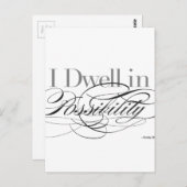 Ich wohne in Möglichkeit - Emily Dickinson Zitat Postkarte (Vorne/Hinten)