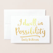 Ich wohne in Möglichkeit Folienkarte (Vorderseite mit Umschlag)