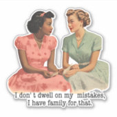 Ich wohne nicht auf meiner Fistakes Funny Retro Ha Aufkleber (Vorderseite)