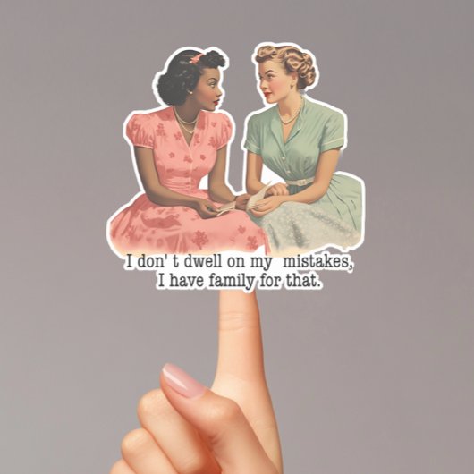 Ich wohne nicht auf meiner Fistakes Funny Retro Ha Aufkleber