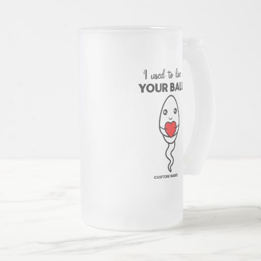 Ich wohnte früher in deinen Ballen, im Individuell Mattglas Bierglas (VorderseiteRechts)