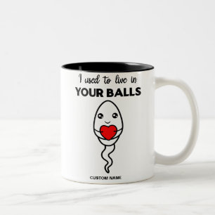 Ich wohnte früher in deinen Ballen, im Individuell Zweifarbige Tasse