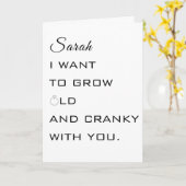 Ich woll, alt zu werden mit dir heiraten mich Vors Karte (Gelbe Blume)