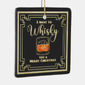 Ich woll dir eine fröhliche Weihnachtskarte zu Whi Keramikornament (Rechts)