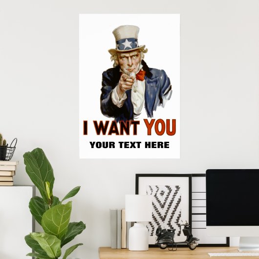 "Ich woll dir" personalisiert Poster (Heimbüro)