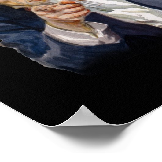 Ich Woll dir Uncle Sam Vape Premium Poster (Ecke)