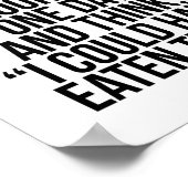 Ich Woll einfach nicht, eines Tages zurückzublicke Poster (Ecke)