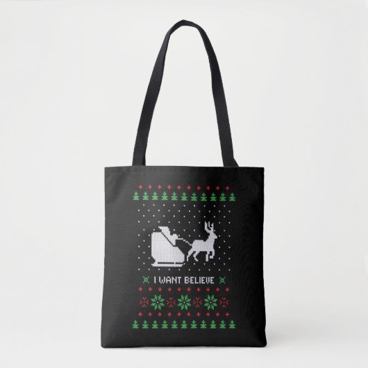 Ich woll hässlichen Weihnachtspulli Tasche (Vorderseite)