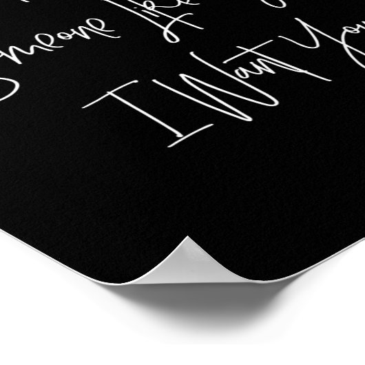 Ich woll niemandem wie dir, dass ich dir gewollt h poster (Ecke)