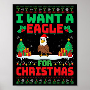 Ich Wollte Adler zu Weihnachten - Adler Lover Weih Poster