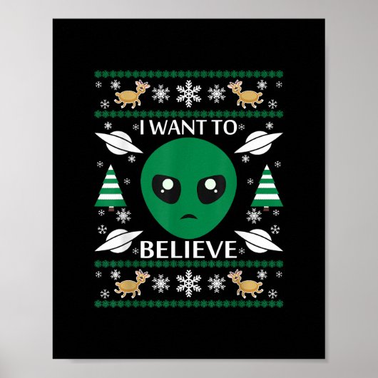 Ich Wollte, Alien Weihnachten zu glauben Poster (Vorne)
