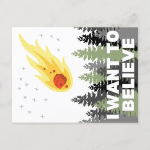 Ich Wollte, an die steroide Postkarte zu glauben