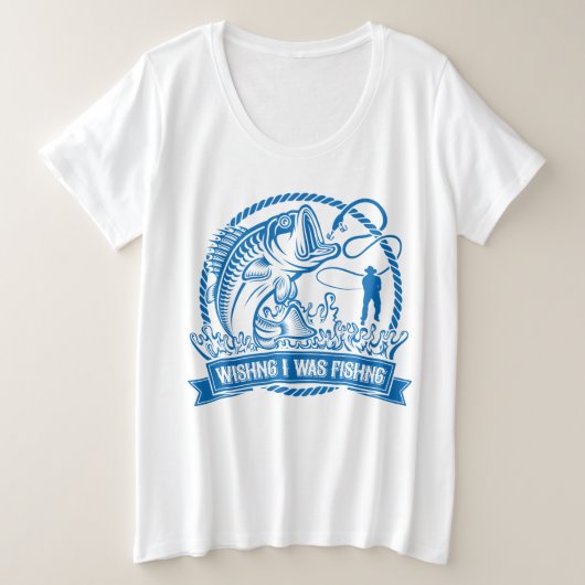 Ich wollte angeln große größe T-Shirt (Design vorne)