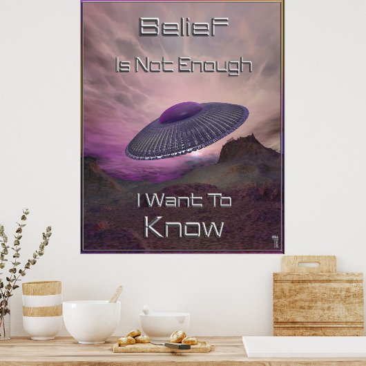 Ich Wollte, Art Print Poster zu kennen (Küche)