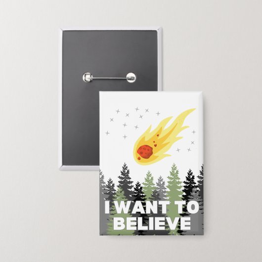 Ich Wollte, Asteroidenschaltfläche zu glauben Button (Vorderseite/Rückseite)