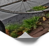Ich Wollte auf meinem Fahrrad in Amsterdam - Postk Poster (Ecke)