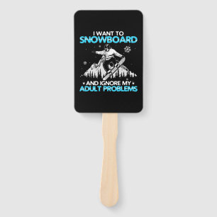 Ich Wollte auf Snowboard Fächer