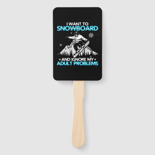 Ich Wollte auf Snowboard Fächer (Vorderseite)