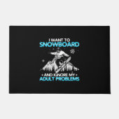 Ich Wollte auf Snowboard Fußmatte (Vorderseite)