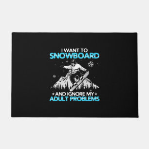 Ich Wollte auf Snowboard Fußmatte