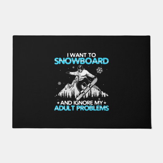 Ich Wollte auf Snowboard Fußmatte (Vorderseite)