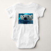 "ICH WOLLTE, BÄREN ZU SEHEN..." Polar Bear Art Baby Strampler (Rückseite)