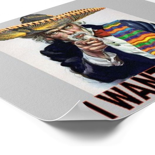 Ich Wollte Bohnen Poster (Ecke)