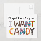 Ich wollte Candy Funny Halloween Postkarte (Vorne/Hinten)