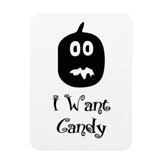 Ich Wollte Candy Pumpkin Magnet (Vertikal)