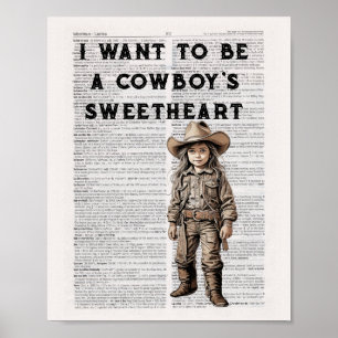 Ich wollte Cowboyliebe zu werden Poster