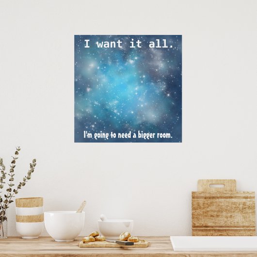 Ich Wollte das ganze Raumplakat Poster (Küche)