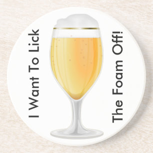 Ich Wollte, den Schaum von der Coaster zu ziehen Sandstein Untersetzer