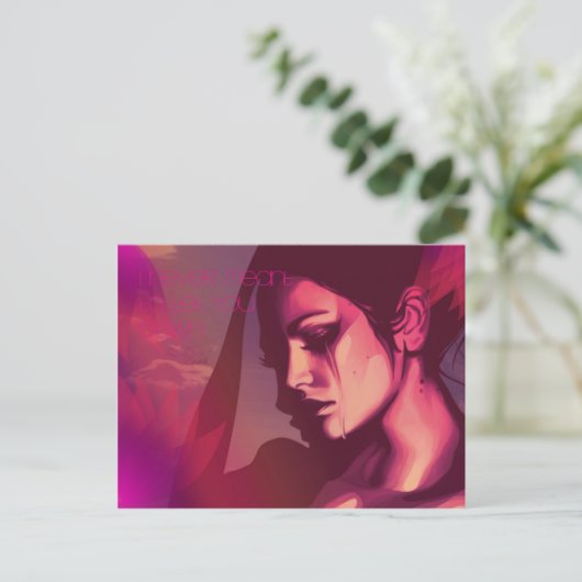 Ich wollte dich nie auf der Postkarte gelassen hab (Stehend Vorderseite)