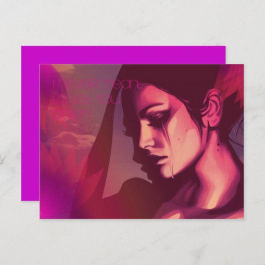 Ich wollte dich nie auf der Postkarte gelassen hab (Vorne/Hinten)