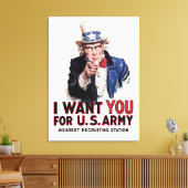 Ich Wollte dich — Onkel Sam Leinwanddruck (Insitu (Wohnzimmer))