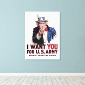 Ich Wollte dich — Onkel Sam Leinwanddruck (Insitu (Holzboden))