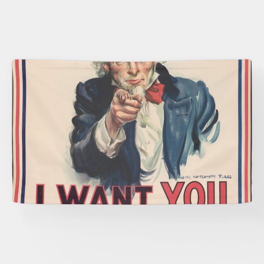 Ich Wollte dich Uncle Sam Banner (Horizontal)