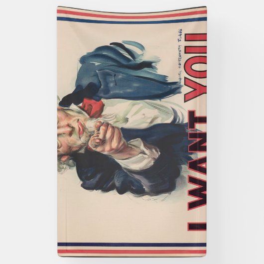 Ich Wollte dich Uncle Sam Banner (Vertikal)