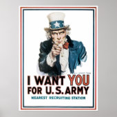 Ich Wollte dich ~ Uncle Sam Poster (Vorne)