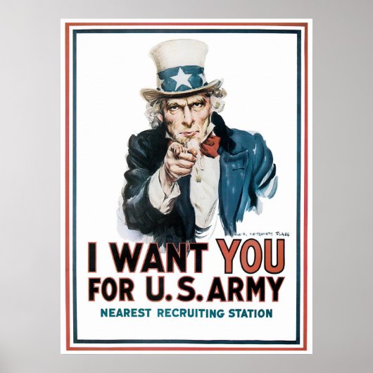 Ich Wollte dich ~ Uncle Sam Poster (Vorne)