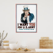 Ich Wollte dich ~ Uncle Sam Poster (Küche)