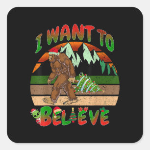 Ich Wollte, die Außerirdischen von Bigfoot Tree zu Quadratischer Aufkleber