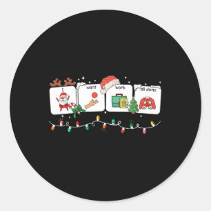 Ich Wollte die ganze Gebärdensprache über AAC Chri Runder Aufkleber