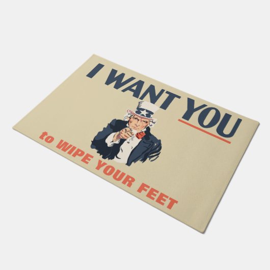 Ich Wollte dir, deine Füße zu wischen Sam Fußmatte (Schrägansicht)