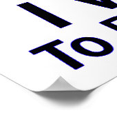 Ich Wollte dir: Fahrradfahrer-Poster überfahren Poster (Ecke)