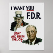 Ich Wollte dir FDR — Onkel Sam WWII Poster (Vorne)