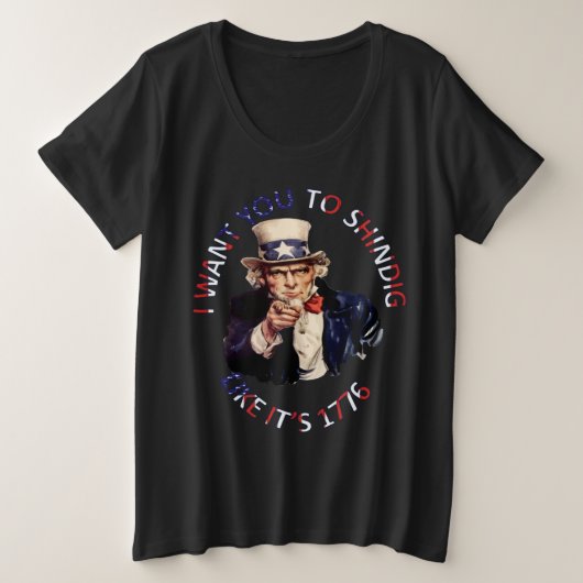 Ich Wollte dir, so zu schweigen wie 1776 Große Größe T-Shirt (Design vorne)