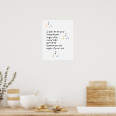 Ich wollte, du Liebling zu sein... Poster (Küche)