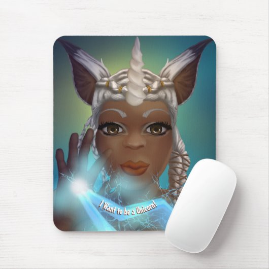 Ich wollte, ein Einhorn zu sein! Mousepad (Mit Mouse)